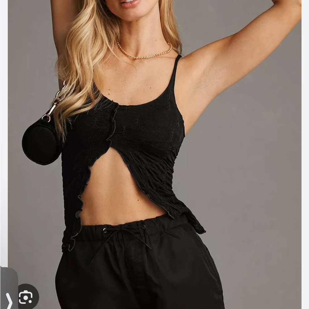 Anthropologie Xs XXS 	
BY ANTHROPOLOGIE SEAMLESS CRINKLE TANK TOP